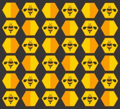 Beehive background Stock Illustration