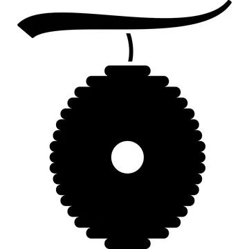 Beehive Bee Glyph Icon Vector Stock Illustration