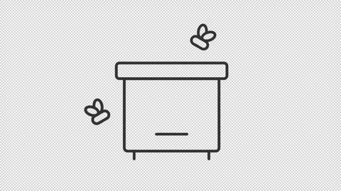 Beehive Clip Art Black and White Stock Videos – Royalty-Free HD & 4K ...