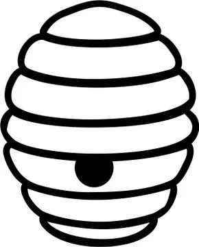 Beehive Cartoon Illustrazione stock