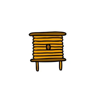 Beehive doodle icon, vector illustration Stock Illustration