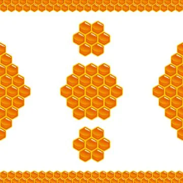 Beehive header and border Stock Illustration