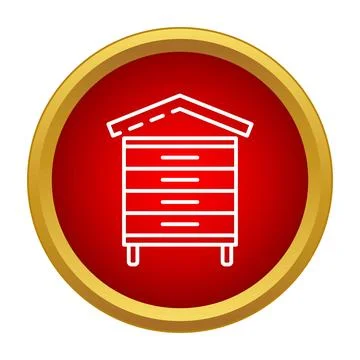 Beehive icon representing beekeeping and honey production Ilustração Stock