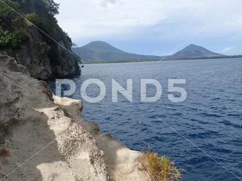 The Beehive rocks in the Simpson Harbour in Rabaul ,PNG Stock Photo ...