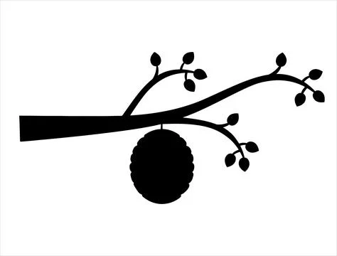 Beehive silhouette vector art Stock Illustration