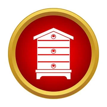 Beehive structure icon for beekeeping concepts Ilustração Stock
