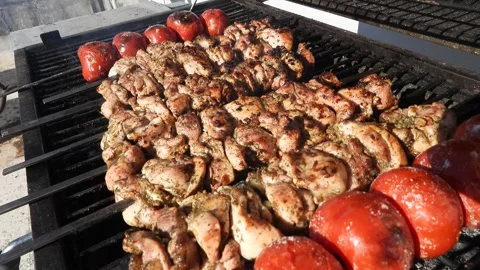 Beehive tomato kebabs. Stock Footage 255987848