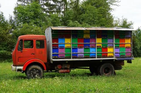 Beehive truck Stock Photos