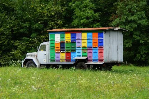 Beehive truck Foto stock