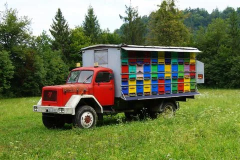 Beehive truck Stock Photos