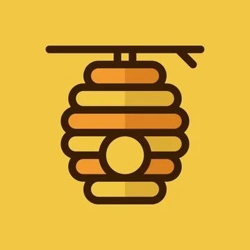 Beehive vector icon. Creative geometric beehive logo design. Linear hive ic.. Stock Illustration
