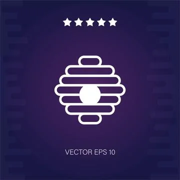 Beehive vector icon Illustrazione stock
