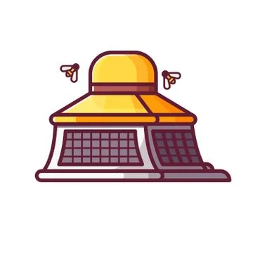 Beekeeper Apiarist Hat Icon Stock Illustration