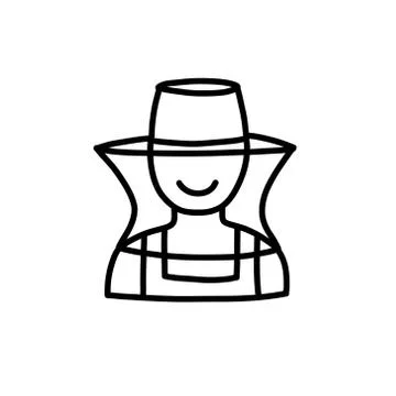 Beekeeper doodle icon, vector line illustration Stock Illustration