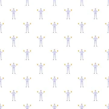 Beekeeper pattern with honey pot jars repeating Illustrazione stock