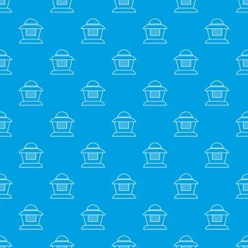 Beekeeper pattern vector seamless blue Stock Illustration