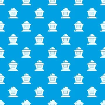 Beekeeper pattern vector seamless blue Stock Illustration