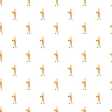 Beekeeper pattern working with honeycomb frame Stock Illustration