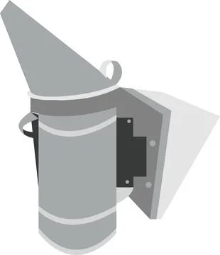 Beekeeper smoker tool vector icon isolated on white Stock Illustration
