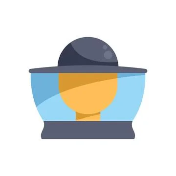 Beekeeper wearing protective hat and suit modern beekeeping icon flat style Stock Illustration