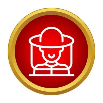 Beekeeper wearing protective hat and veil avatar Stock Illustration