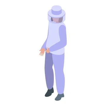 Beekeeper wearing protective suit is getting ready for work Stock Illustration