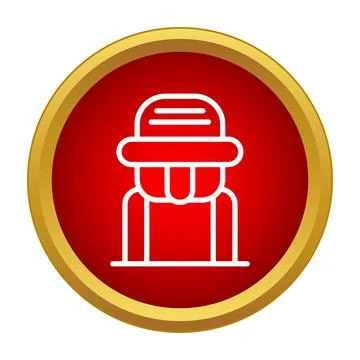 Beekeeper wearing protective suit vector icon Stock Illustration