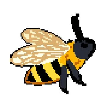Beekeeping bee pixel art vector illustration Illustrazione stock