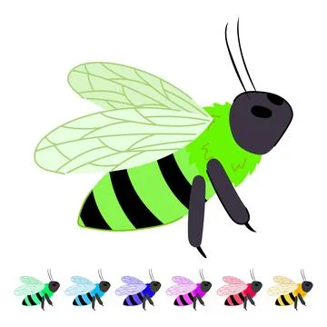 Beekeeping bee vector cartoon graphic Stock Illustration
