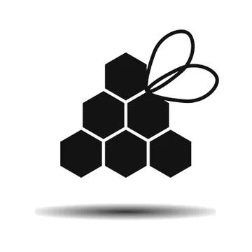 Beekeeping black logo Stock Illustration