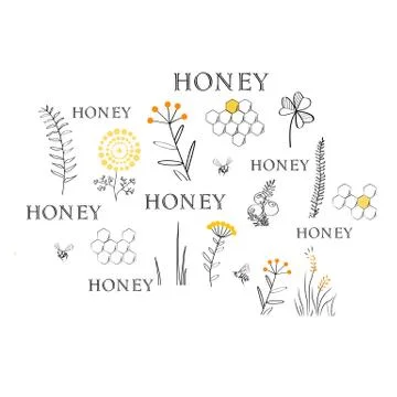 Beekeeping cloud background Stock Illustration