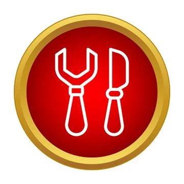 Beekeeping hive tool and bee knife outline icon Ilustração Stock