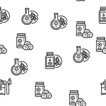 Beekeeping Profession Occupation Vector Seamless Pattern イラスト素材