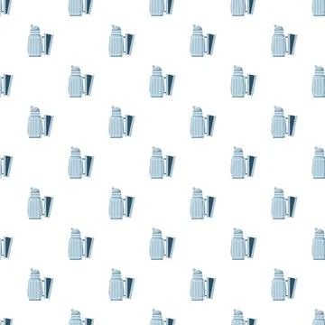 Beekeeping smoker equipment seamless pattern background Stock Illustration