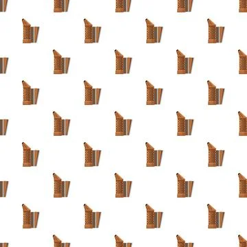 Beekeeping smoker pattern creating a uniform background design 库存插图