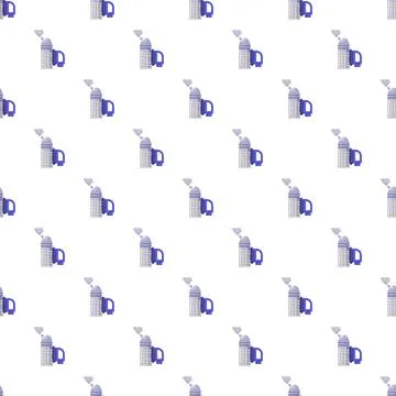 Beekeeping smoker tool icon repeating pattern 库存插图