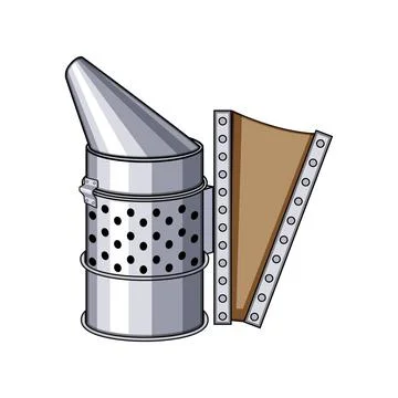 Beekeeping smoker tool protecting bees and handler Stock Illustration
