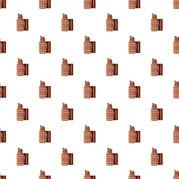Beekeeping smoker tool repeating pattern for apiary work Stock Illustration