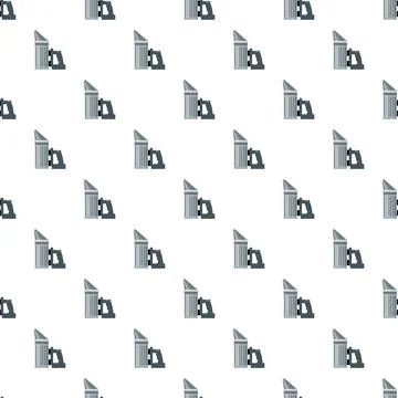 Beekeeping smoker tool repeating seamless pattern illustration Stock Illustration