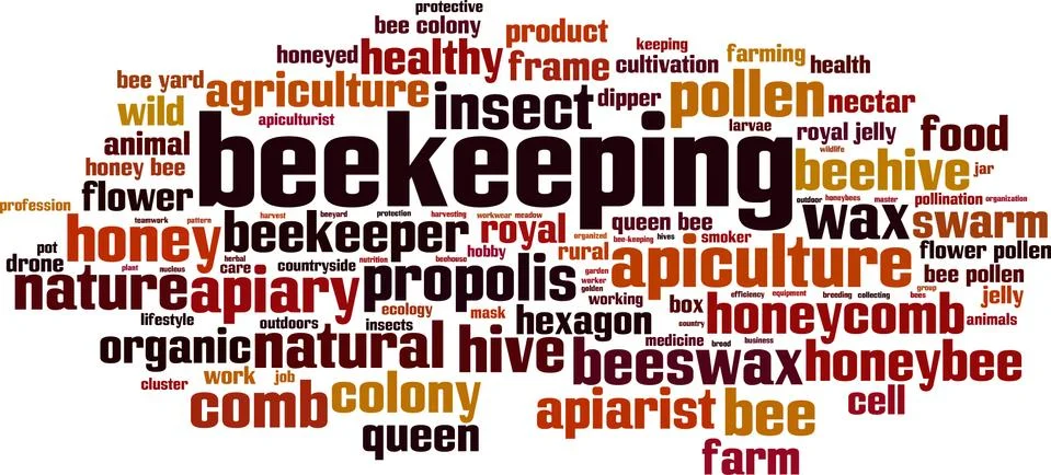 Beekeeping word cloud Stock Illustration