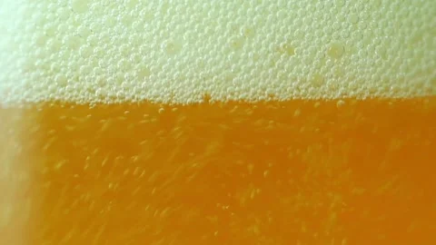 Beer and beer bubbles Stock Footage 145482532