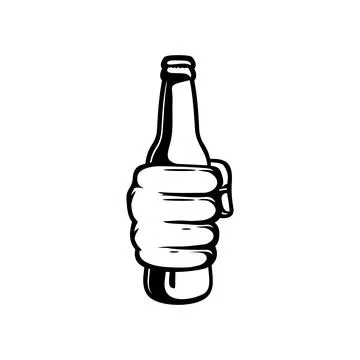 BEER AND HAND Stock Illustration