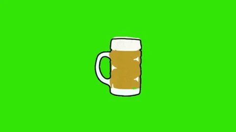 Beer animation on green screen 库存影片 334046294