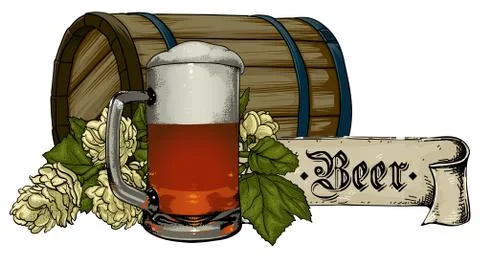 Beer background Stock Illustration