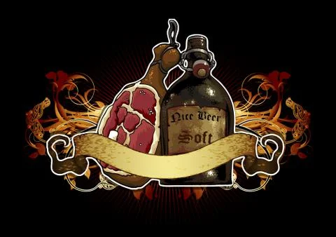 Beer background Illustrazione stock