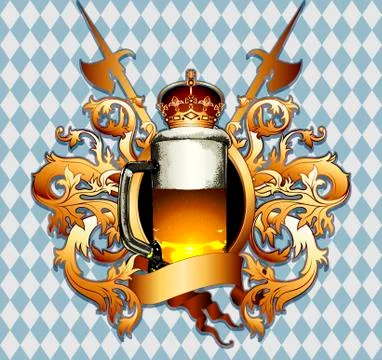 Beer background Stock Illustration