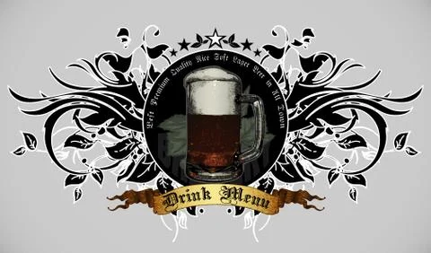 Beer background Illustrazione stock