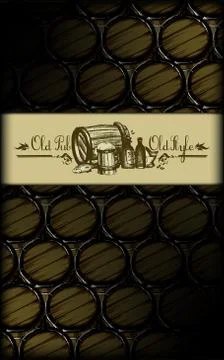 Beer background in old style Ilustração Stock