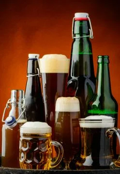 Beer background Stock Photos