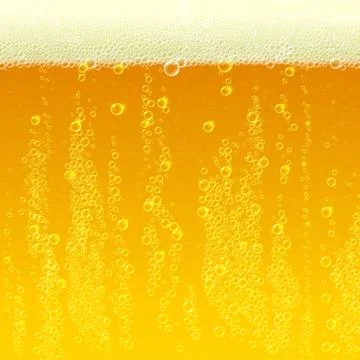 Beer background texture with foam and bubbles Stock Illustration